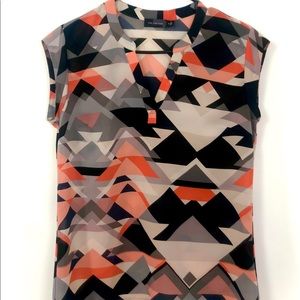 The Limited V-neck pattern sleeveless blouse.